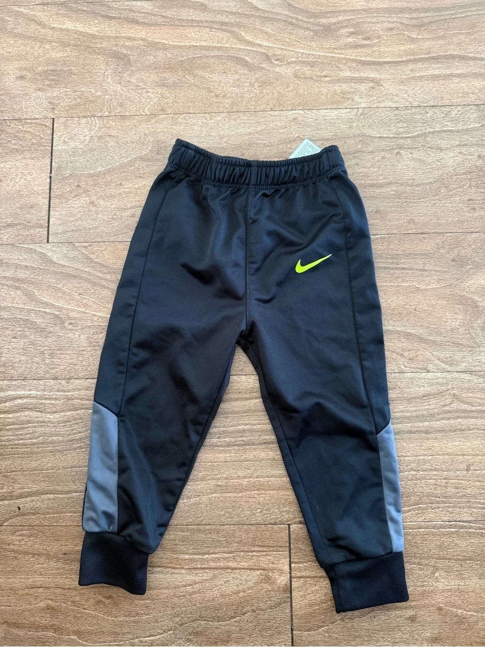 Nike Grey and Neon Green Kids Zip Jacket